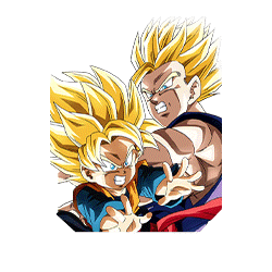 Super-Saiyajin Son-Gohan (Erwachsen) & 
Super-Saiyajin Son-Goten (Kind)