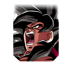 Brüllen der ultimativen Kraft der Saiyajin
Super-Saiyajin 4 Son-Goku