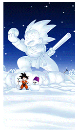 Goku's Giant Snow Sculpture
