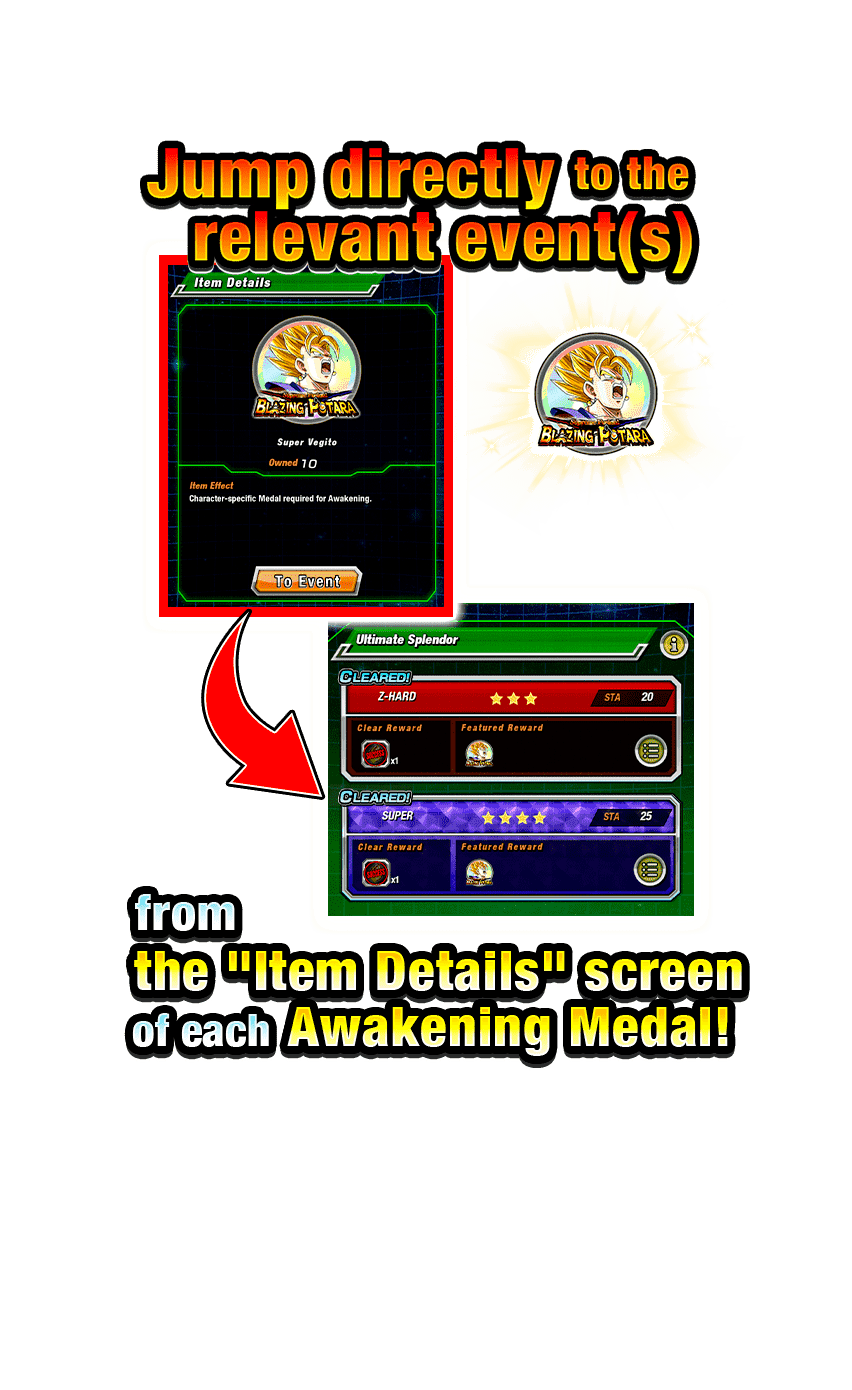 Go to Events via Awakening Medal Details
