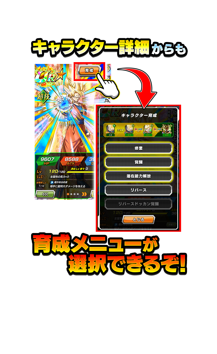 育成メニュー